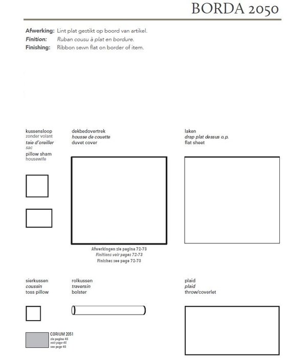 Mirabel Slabbinck Borda in gekamd katoen kwaliteit, Citrus 200TC