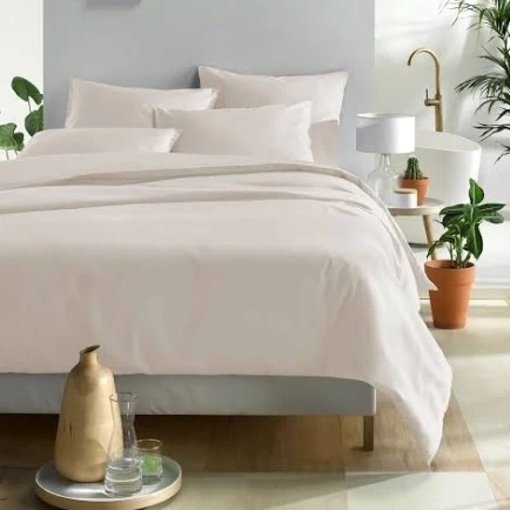 De Witte Lietaer dekbedovertrekset Olivia (uni) cream  / beige 200 TC, vanaf