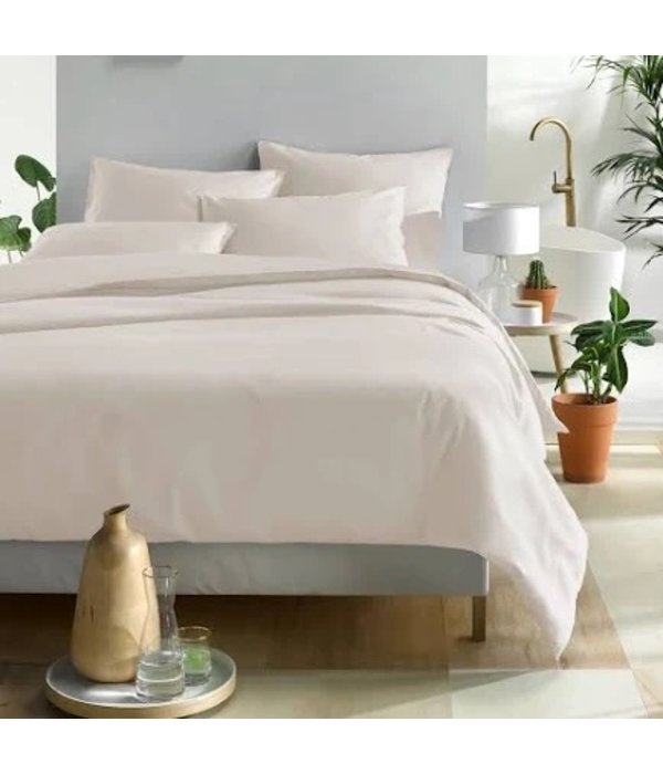 De Witte Lietaer dekbedovertrekset Olivia (uni) sand/cream 200 TC