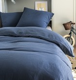 Essix dekbedovertrek hydrofiel Tendresse bleu chine, strijkvrij