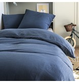 Essix dekbedovertrek hydrofiel Tendresse bleu chine, strijkvrij
