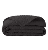 Alexandre Turpault antraciet zwarte plaid, Poesie éclipse / almost black plaid