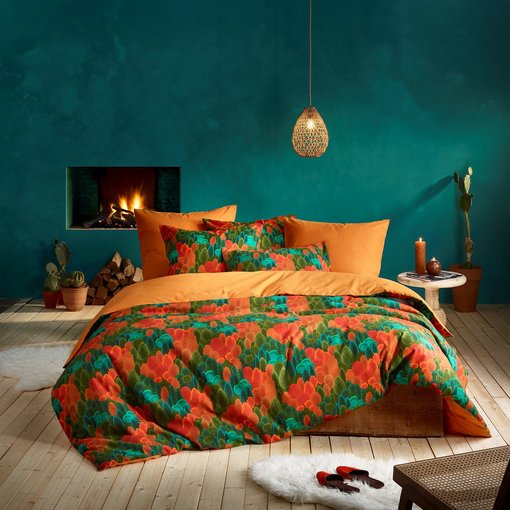 De Witte Lietaer dekbedovertrekset Bavaria carrot orange (flanel)