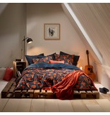 De Witte Lietaer Caspian eclipse blue, flanellen dekbedovertrekset