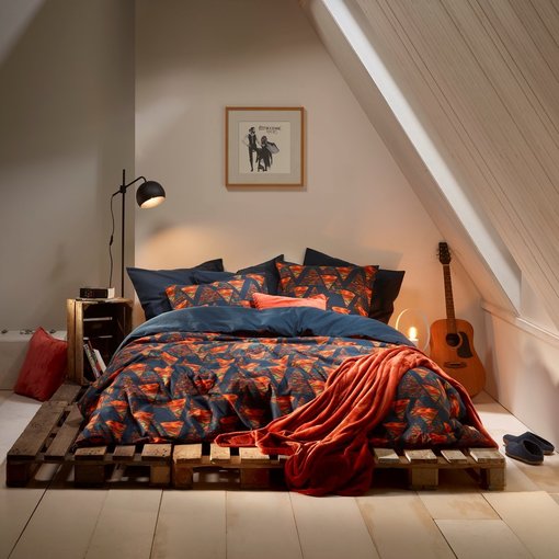 De Witte Lietaer dekbedovertrekset Caspian eclipse blue (flanel)