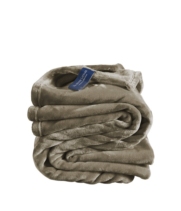 De Witte Lietaer Cosy plaid taupe