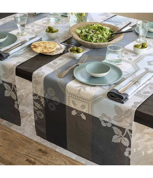 Le Jacquard Français Hacienda blue tafellaken 175x175 cm