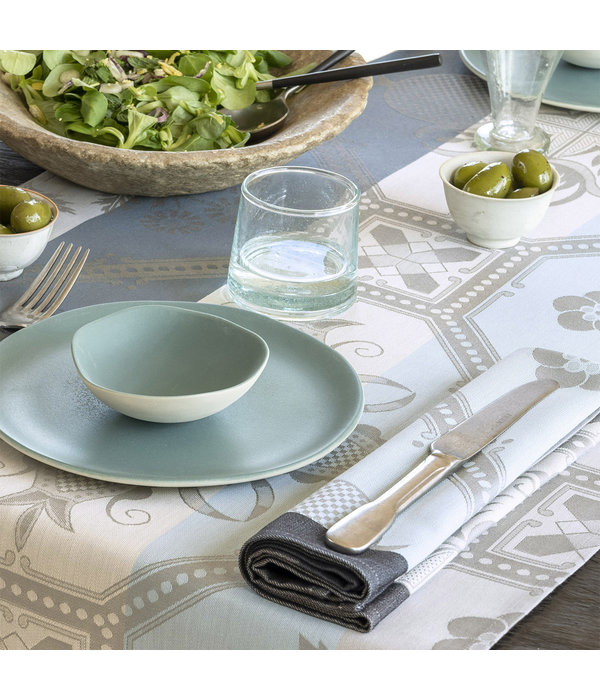 Le Jacquard Français Hacienda blue tafellaken 175x175 cm