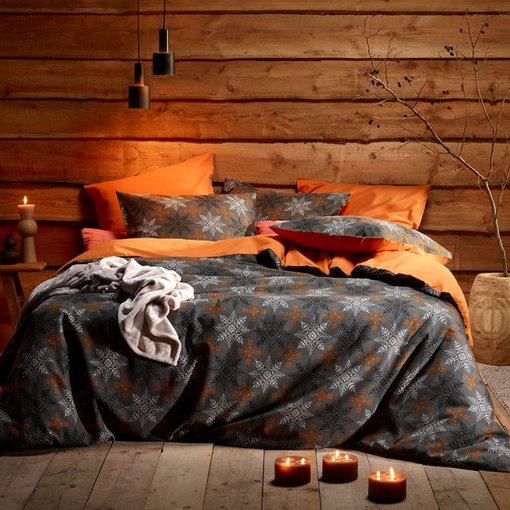 De Witte Lietaer dekbedovertrekset Frostine honey (flanel) 140x220