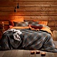dekbedovertrekset Frostine honey (flanel) 140x220