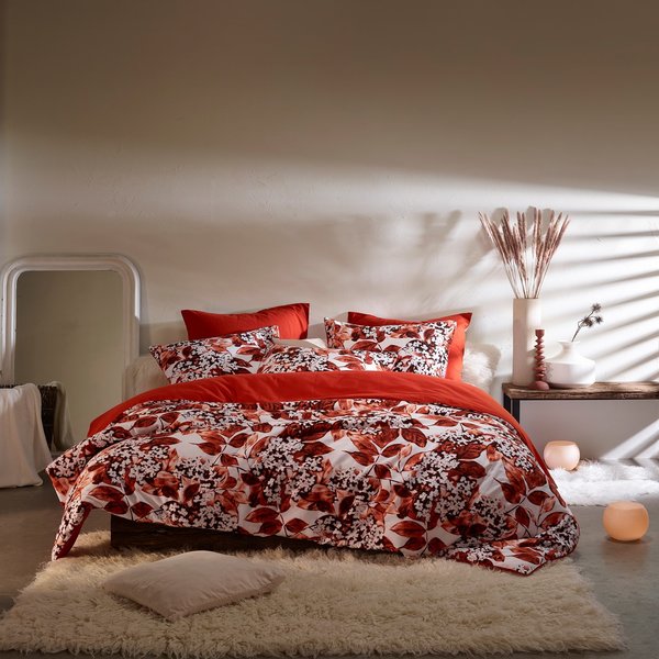 dekbedovertrekset Mimulus spicy red (flanel), vanaf