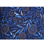 De Witte Lietaer dekbedovertrekset Moonflower cobalt blue (flanel) 240x220 cm