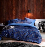 De Witte Lietaer dekbedovertrekset Moonflower cobalt blue (flanel) 240x220 cm