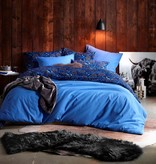 De Witte Lietaer dekbedovertrekset Moonflower cobalt blue (flanel) 240x220 cm