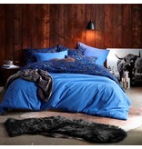 De Witte Lietaer dekbedovertrekset Moonflower cobalt blue (flanel) 240x220 cm