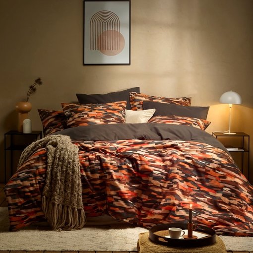 De Witte Lietaer dekbedovertrekset Rothko orange rust (flanel), vanaf