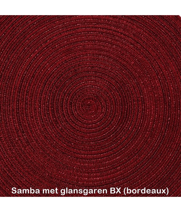 Samba placemat rond met glansgaren