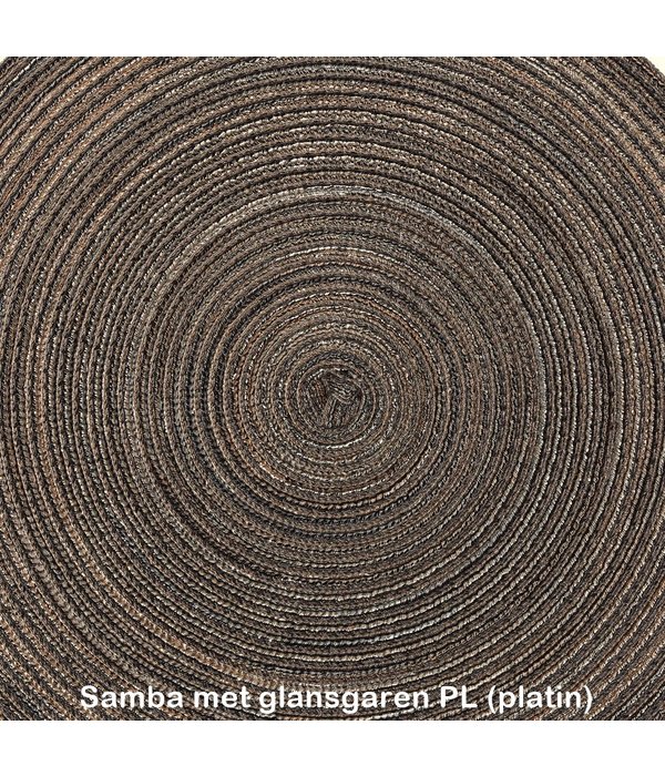 Pichler Samba placemat rond met glansgaren