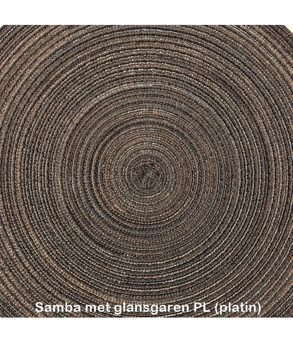 Pichler Samba placemat rond met glansgaren