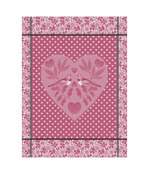 Le Jacquard Français Droogdoek Amour pink