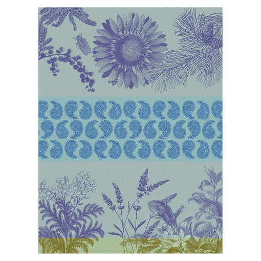 Le Jacquard Français Droogdoek Soleil au jardin blue