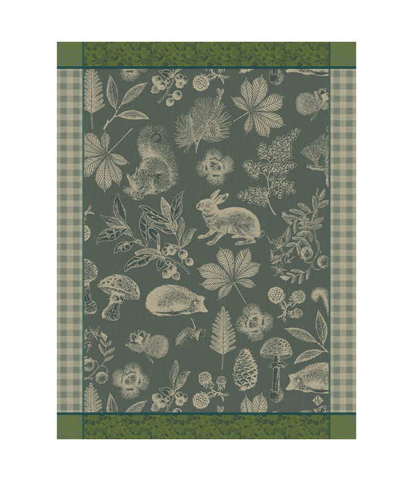 Le Jacquard Français theedoek Dans les bois Tableau green