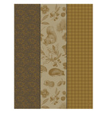 Le Jacquard Français theedoek Dans les bois Tryptique yellow