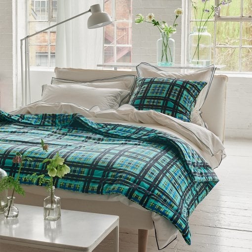 Designers Guild Chennai azure quilt / plaid