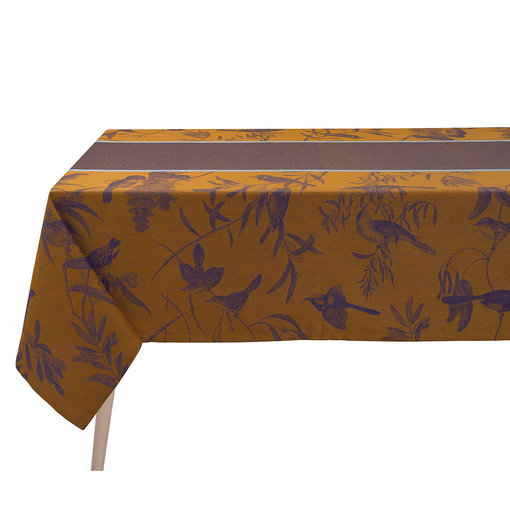 Le Jacquard Français Tafellinnen Volière blue orange