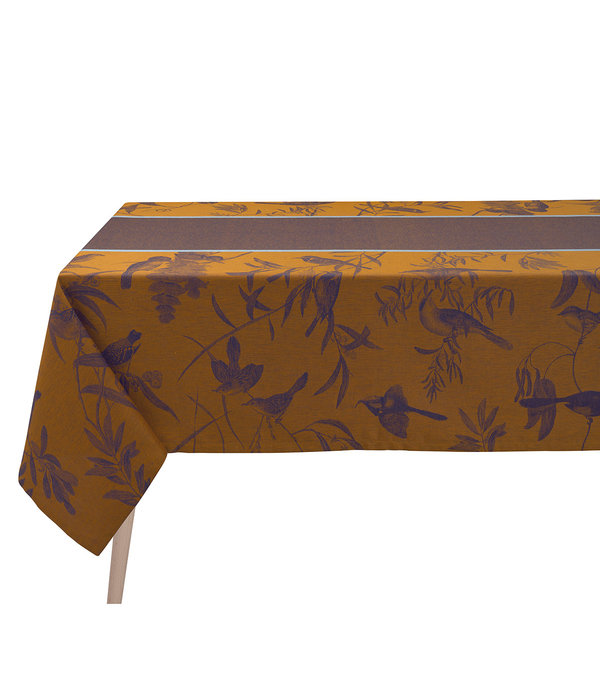 Le Jacquard Français Tafellinnen Volière blue orange