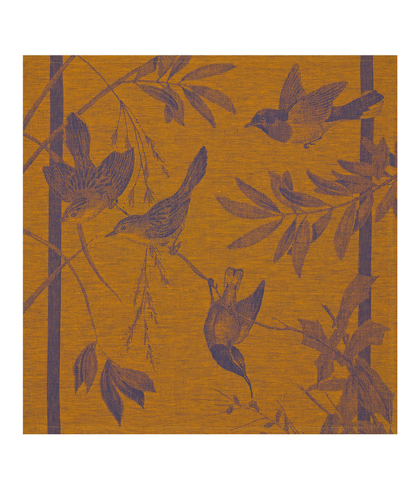 Le Jacquard Français Tafellinnen Volière blue orange