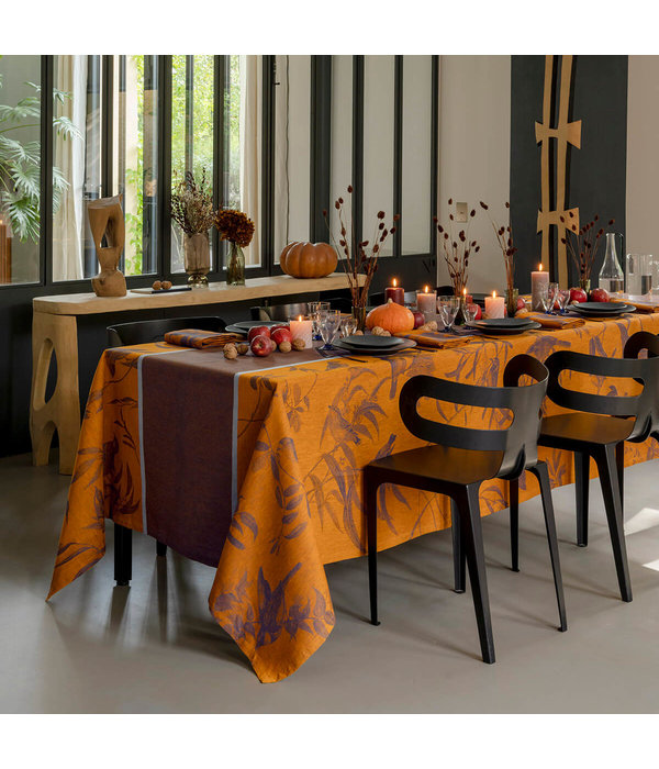 Le Jacquard Français Tafellinnen Volière blue orange