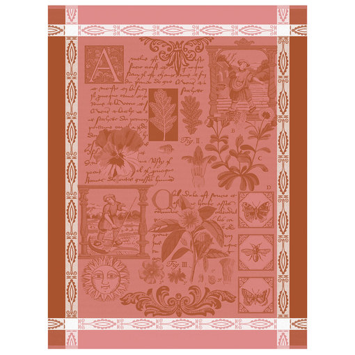 Le Jacquard Français Droogdoek Herbier pink