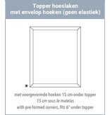 Mirabel Slabbinck topper hoeslaken envelopmodel 5-10 cm hg, Pella katoen satijn 300TC