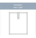 Mirabel Slabbinck topper hoeslaken met 1 split, Citrus 200TC, gekamd katoen 200TC, rondom elastiek