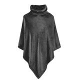 Moodit fleece poncho Calido dark ebony