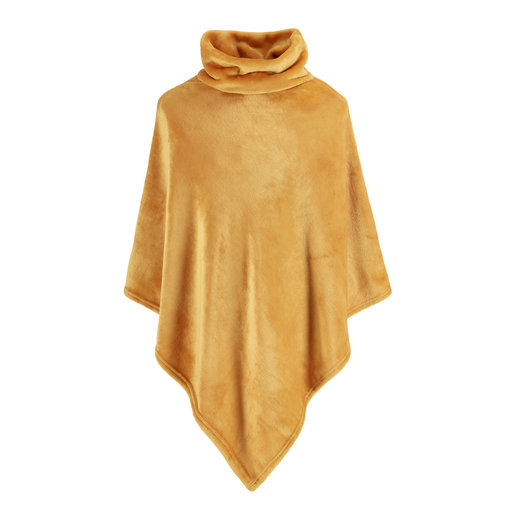 Moodit fleece poncho Calido golden yellow