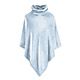 fleece poncho Calido  mist blue
