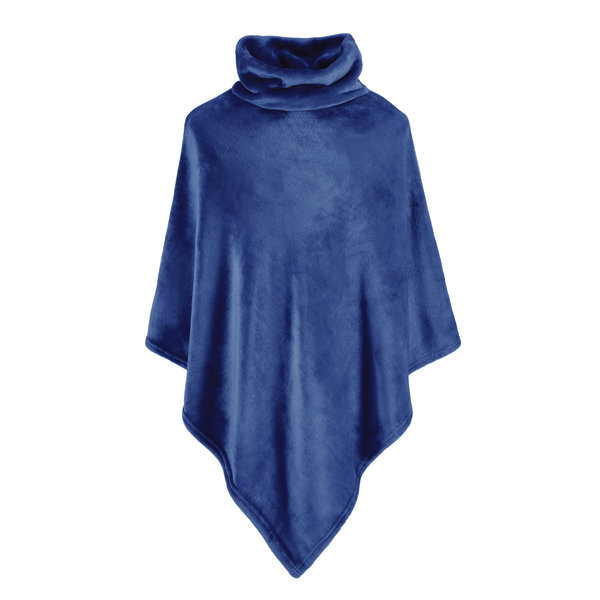 fleece poncho Calido navy blue