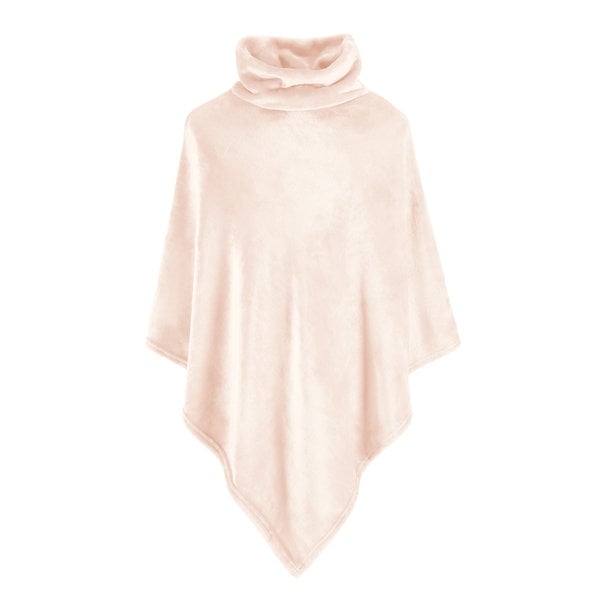 fleece poncho Calido pearl pink