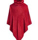 Moodit fleece poncho Calido ruby red