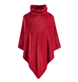 Moodit fleece poncho Calido ruby red