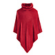 fleece poncho Calido ruby red
