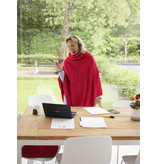 Moodit fleece poncho Calido ruby red