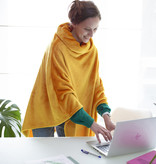 Moodit fleece poncho Calido golden yellow