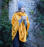 Moodit fleece poncho Calido golden yellow