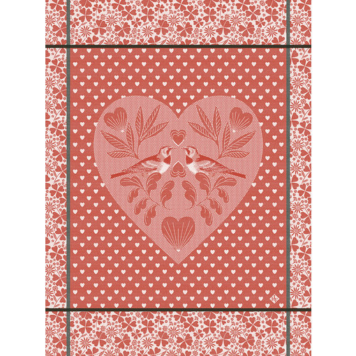 Le Jacquard Français Droogdoek Amour red