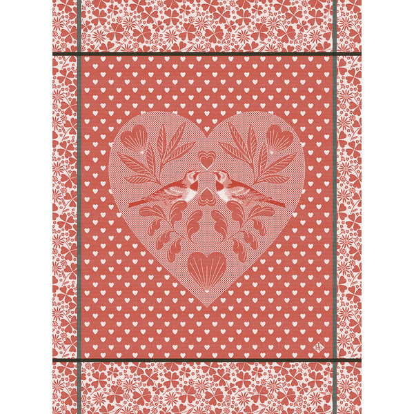 Droogdoek Amour red