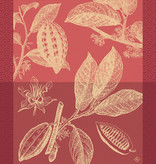 Le Jacquard Français theedoek Chocolats Feve pink
