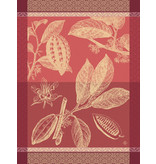Le Jacquard Français theedoek Chocolats Feve pink